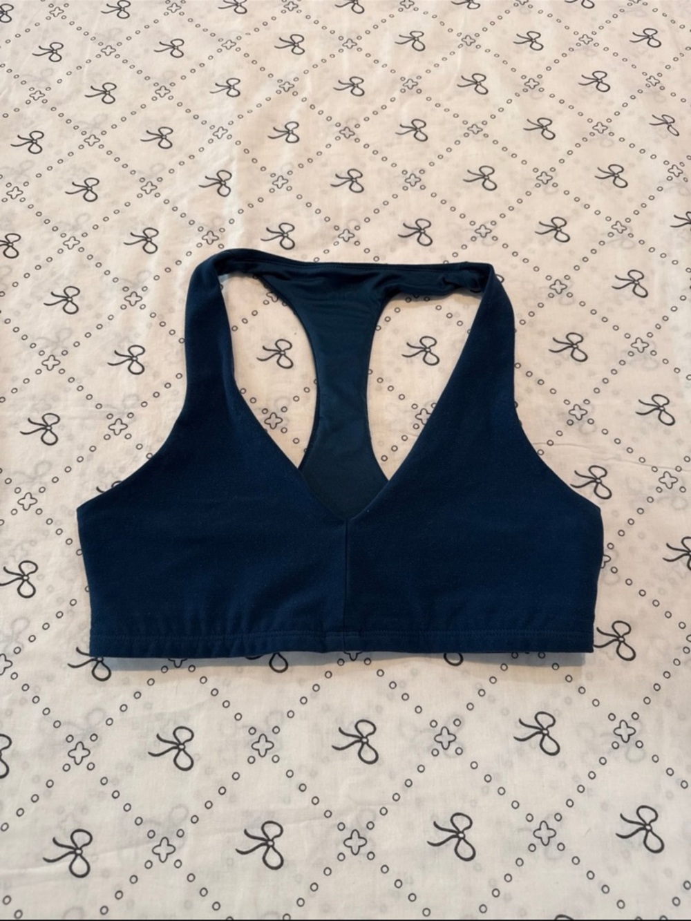 Alo Yoga Blue V Neck sports bra size small